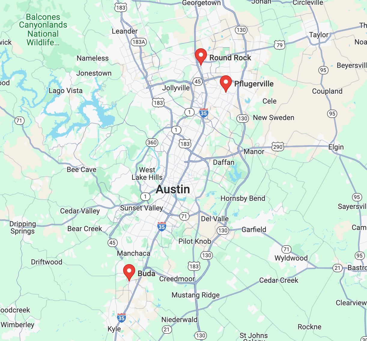 Out of Town Wedding (Zone Two): Pflugerville, Round Rock, Buda