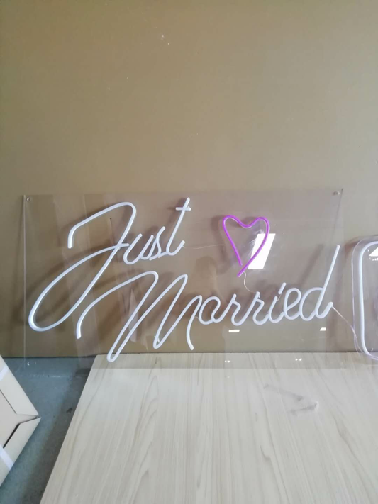 Neon LED "Just Married" Sign (37"x17")