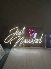 Load image into Gallery viewer, Neon LED &quot;Just Married&quot; Sign (37&quot;x17&quot;)